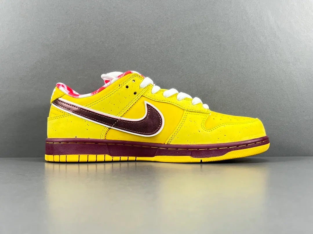Nike SB Dunk Low Yellow Lobster yellow white red sneaker limited edition collectible skate shoe
