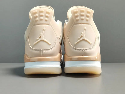 Air Jordan 4 Retro Shimmer white silver sneakers premium women's shoes
