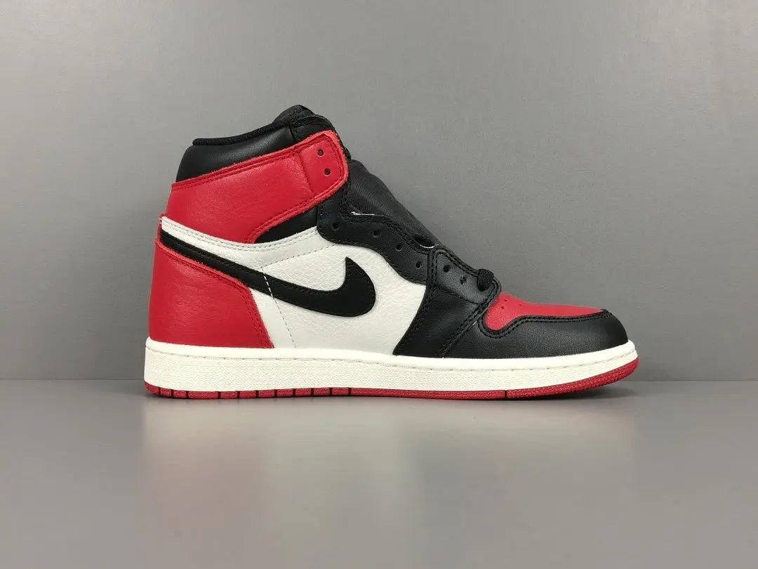 Air Jordan 1 Retro High Bred Toe red black white sneaker
