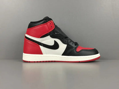 Air Jordan 1 Retro High Bred Toe red black white sneaker
