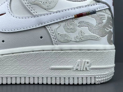 Nike Air Force 1 Pegasus Pack Phantom side view all-white leather sneaker