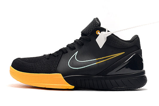 Nike Kobe 4 Protro FTB Snake basketball shoes with black and gold snake-inspired design
