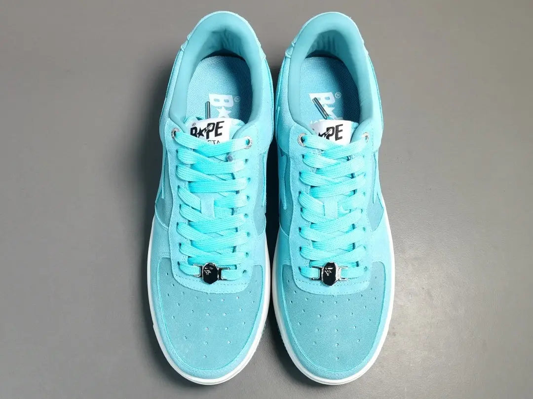 BAPE STA LOW sneakers blue suede streetwear casual premium stylish shoes
