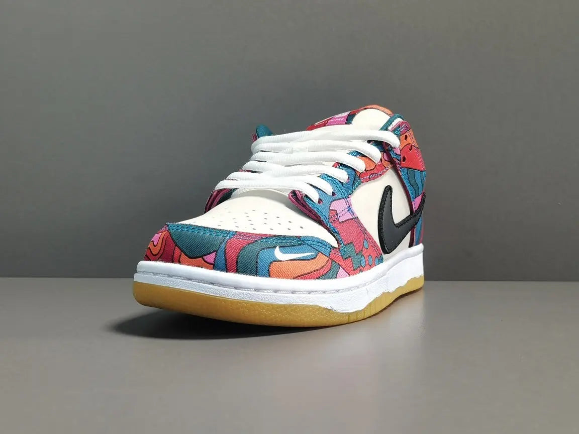 Nike SB Dunk Low Parra Abstract Art colorful skate shoes premium leather
