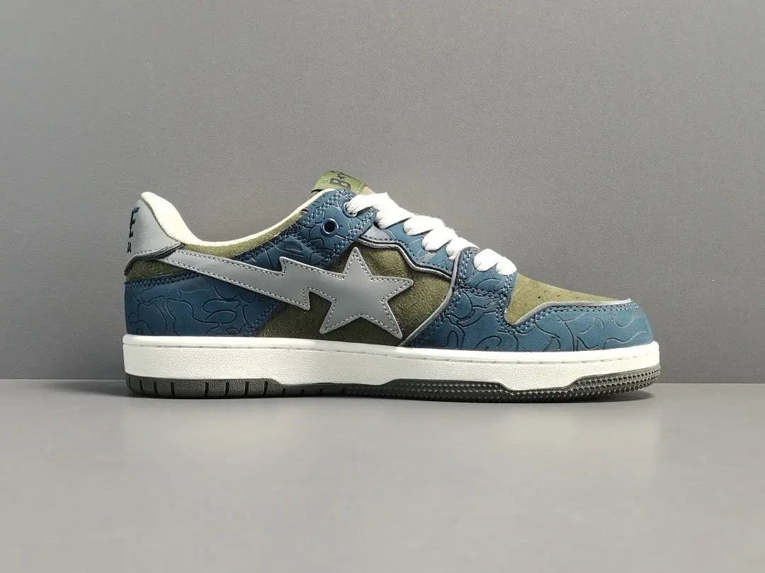 BAPE SK8 STA sneakers army green streetwear premium casual stylish shoes