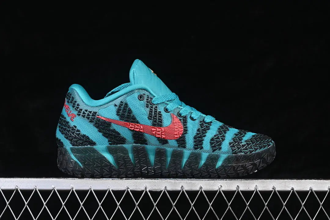 nike ja 3 x scratch 3.0 basketball shoes side view with aggressive scratch pattern colorway