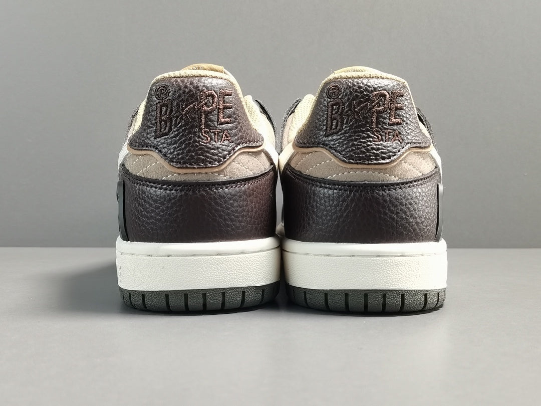 BAPE SK8 STA sneakers brown ivory streetwear premium casual stylish shoes