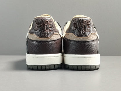 BAPE SK8 STA sneakers brown ivory streetwear premium casual stylish shoes