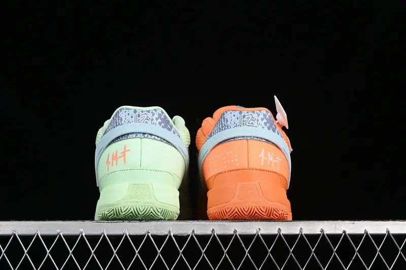 nike ja 1 x mismatched basketball shoes side view with contrasting unique colorway design
