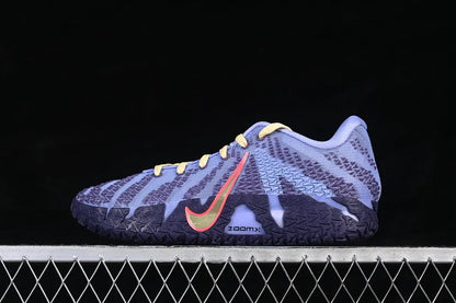 nike ja 3 x channel 12 basketball shoes side view with bold broadcast inspired colorway