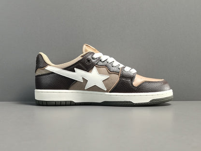 BAPE SK8 STA sneakers brown ivory streetwear premium casual stylish shoes