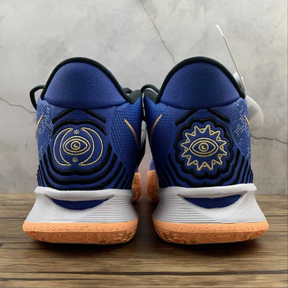 Nike Kyrie 7 x Sisterhood basketball shoes – blue Hyper Royal sneakers with Melon Tint accents and Zoom Air cushioning for performance