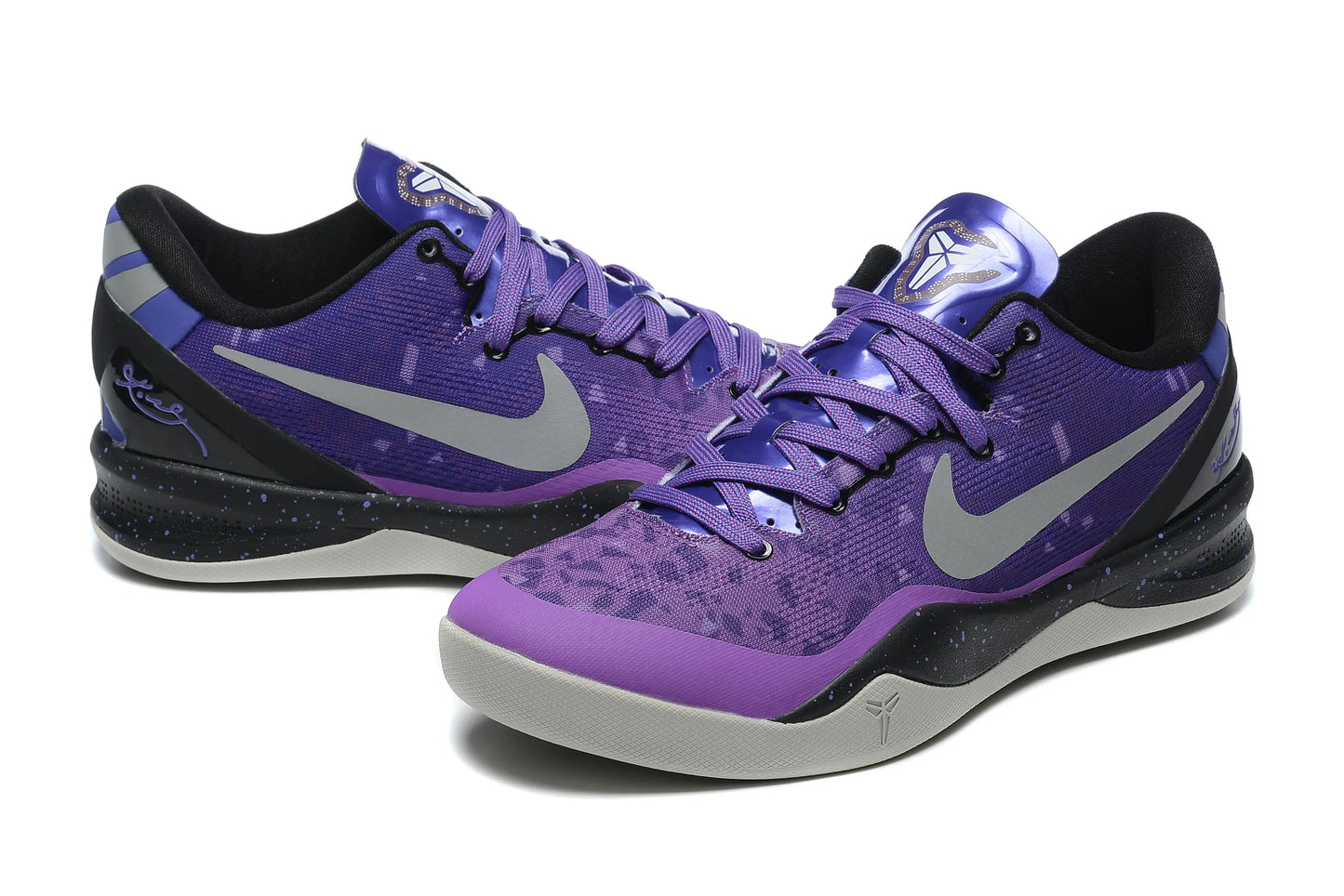 Nike Kobe 8 Purple Platinum basketball shoes premium lightweight performance sneakers elite
