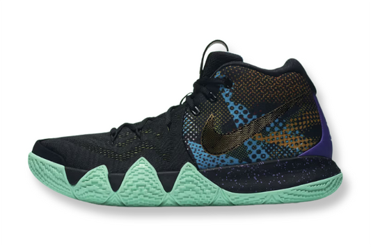 Nike Kyrie 4 x Mamba Mentality basketball shoes – black and purple low-top sneakers with Zoom Air cushioning and tribute design