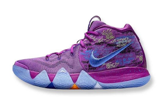 Nike Kyrie 4 x Confetti basketball shoes – low-top sneakers with multicolor confetti design and Zoom Air cushioning